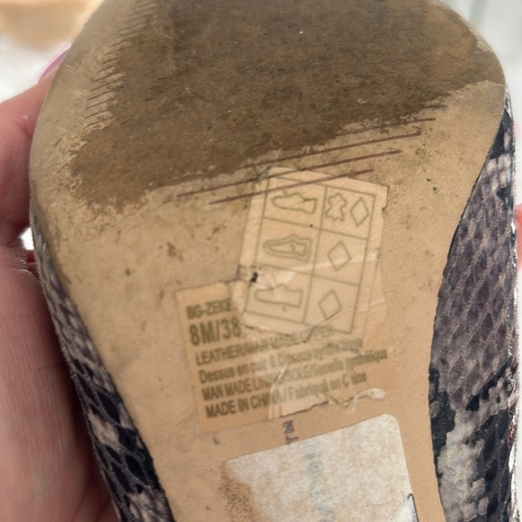 BCBGeneration Snake Print Heels - Picture 7 of 11